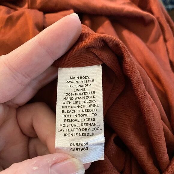 NWT BP rusched cutout dress in red pomegranate size L - Picture 3 of 7